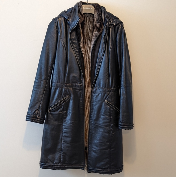 Danier Leather Fur Lined Jacket - Picture 1 of 9
